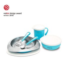 Viida 抗菌不鏽鋼餐具組, 餐具組, 寶貝藍, 1套