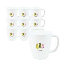 니드코 포레스트 손잡이양치컵 대, 화이트, 10개