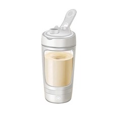 630ml 曜石黑 Tritan 便攜式電動攪拌杯, 白色【攪拌無顆粒】650ML