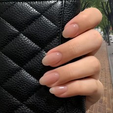 씨씨네일 풀베이지 누드 오발 젤네일팁 인조손톱, 1개, NT-141