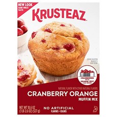 크러스티즈 슈프림 머핀 믹스 크랜베리 오렌지 18.6 oz (2개 팩) - 2 Krusteaz Cranberry Orange Muffin Mix 18.6 OZ (Pack of 2, 1개, 527g