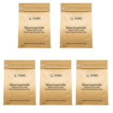 Pure Original Ingredients 퓨어 오리지널 인그리디언츠 니아신아마이드 비타민 B3 파우더 226g, 5개