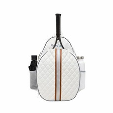 레 레이 테니스 가방 u2013 피클볼 배드민턴 및 스쿼시용 대용량 크로스바디 라켓 방수 경량 여성 남성용 BLA, WHITE