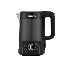 AIWA 愛華 1.5L三層防燙5段式控溫電茶壼 爵士黑 香檳金 兩色 DKS1315全新公司貨保固, Aiwa電茶壺DKS1315爵士黑