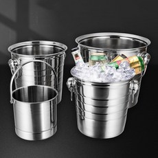 이이스통 샴페인 미니 맥주 양주 와인 스테인리스 컴팩트 술 얼음통 62585PC 1(pc), S