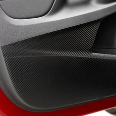 차량인테리어용품 블랙 카본 클리오 도어커버(호환 상품)