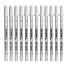사쿠라 겔리롤 젤펜 화이트 0.5mm 1타(12개입), 1개