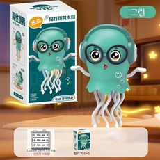 터미타임 춤추는 오징어 장난감 문어 재미있는 참신한 크리스마스 어린이날 선물, 춤추는 해파리  녹색  배터리 미포함