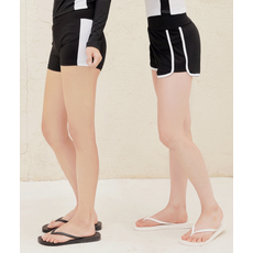 키키코 여아 초등 고학년 중학생 수영복 반바지 래쉬배색숏팬츠