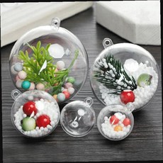 투명 아크릴 구형 캡슐 장식용 플라스틱 볼 DIY 소품 인테리어 오너먼트 공예 재료, 1개, 투명공 원-3cm