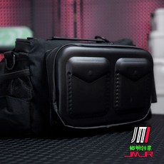 【釣魚名人】路亞硬殼腰包，多功能輕便斜挎釣具收納包, 曜石黑