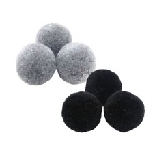 아트위브 핸드메이드 울 소재 폼폼이 40mm, 10개입, #42(그레이+블랙)