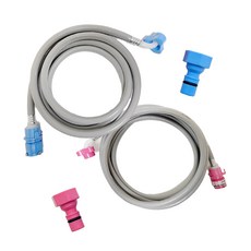 국산 세탁기호스 1.3M 냉수+1.3M 온수 원터치 급수호스, 1세트, 세탁기호스 냉온수 1.3m 세트