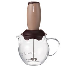 HARIO 電動奶泡器, 咖啡色, 電動奶泡器玻璃組