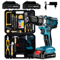 휴렉스S 블라스트 올인원 헤머 전동드릴 드라이버 가정용 공구 세트, 2개