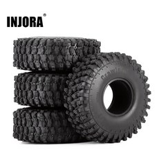 INJORA 4PCS 120 42mm 1.9 고무 모든 지형 휠 타이어 1 10 RC Rock Crawler Car TRX4 Axial SCX10 Redcat Gen8