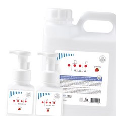 거품비누 이공이공 핸드워시 딸기향 본품 4L 1개+300ml 2개, 본상품