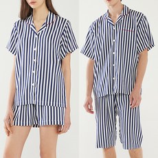 텐셀 잠옷 네이비 스트라이프 레이온 파자마 여름 인견잠옷