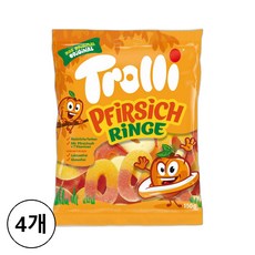 트롤리 피치링 젤리, 150g, 4개