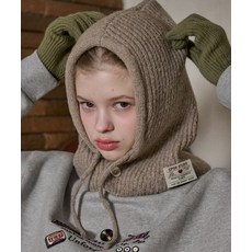 CPGN STUDIO 리브 버튼 바라클라바 베이지