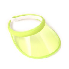 PVC 어린이 투명 썬캡 꾸미기 그리기 모자 여름만들기 물놀이 비치용품 스티커 eva, 1개, 형광연두