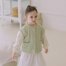 스텔라앤케이KC 파스텔조끼 <민트/크림> S~2XL