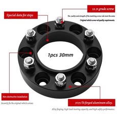 허브스페이스 휠 하발 H9 플랜지 플레이트 30/35mm 6x139.7 10만톤 단조 7075 알루미늄 합금 허브 센트릭 블랙 스페이서, [01] HAVAL, [01] H9 2024 2025 2026, [01] 1pcs 30mm