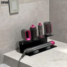 DFMEI 免打孔吹風機收納架浴室吹風筒配件整理架直髮器捲髮棒收納置物架, 1個, 小號黑色:參考詳情