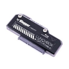 飯盒鋁合金SATATypeC 3.1 Gen1高速讀卡器 2.5吋SSD硬碟盒 攝影師推薦 台灣現貨, 1個, 黑色