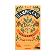오가닉 햄스테드 레몬앤진저 20티백 1박스 4개, 20개입, 1.5g