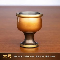 小號矮腳酒杯3個+供台, 1個, 黃銅紅金雙色款 大號矮腳酒杯1個, 紅金雙色, 大號矮腳