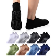 CroLOOSE 루즈 8쌍 남성용 그립 양말 미끄럼 방지 요가 크루 필라테스 맨발 병원 피트니스 바용 그립피 218896, CroLOOSE 루즈 8쌍 남성용 그립 양말 미끄럼 방