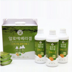 거제 알로에팜 유기농 먹는 알로에베라겔 1050ml 3병 마시는 원액 유자맛, 1.05L, 3개