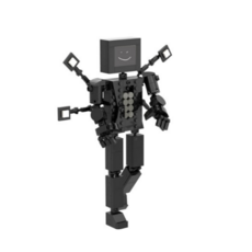 리빙대장 스키비디 토일렛 레고 호환 블럭, 19. 타이탄 TV맨, 1개