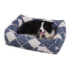 國風方形寵物窩 狗窩 貓窩 寵物床, 1個, 60*50 cm, 國風方格