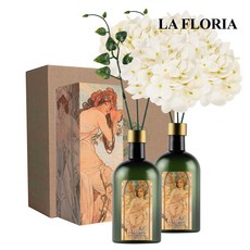 라플로리아 꽃 디퓨저, 2개, 500ml, S4.신혼부부꽃향/C3.수국(중)-L12/화이트