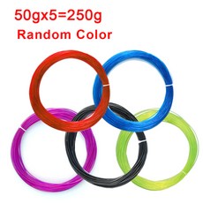 3D 프린터 TPU 필라멘트 유연한 1.75mm 250G 승화 플라스틱 필라멘트 95A 3D 인쇄 재료 검정 투명 빨간색 파란색, 22) 50g Random 색상 x 5, 1cm