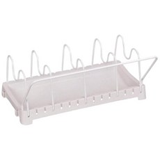 哈日媽咪的愛敗日記 日本製 可調整式鍋具/鍋蓋收納架(4切 / 5切), 白色, 1個, 5層