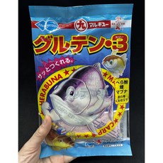 마루큐 딸기 글루텐 3 붕어 잉어 민물낚시 떡밥 1봉3개입, 1개, 120g