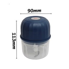 전기 마늘 분쇄기 퓨레 기계 고기 분쇄기 양파 생강 고추 다지기, USB Type-C, Blue PP Cup
