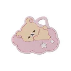 日本Rilakkuma拉拉熊矽膠固齒器 固齒玩具 咬咬 磨牙 生日 彌月, 粉色拉拉熊, 1個, 顧齒器