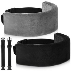 Xtinmee 수면 비행기 머리 받침대용 여행용 베개 2개 비행기 헤드 스트랩 수면 베개 여행용 머리 수면 지원 밴드 자동차 비행기 여행용 연장 스트랩 2개(그레이 블, 그레이, 블랙