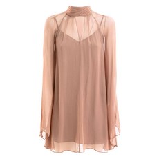 스타우드 하이 넥 미니 드레스