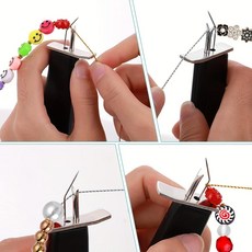 DIY 비즈 공예 팔찌 목걸이 실 매듭 도구, 1개, 블랙