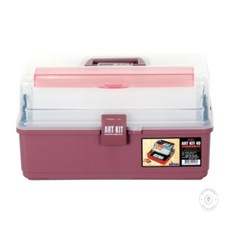 도토리마켓 미술도구 보관함 레드 400x226x210