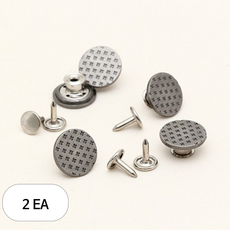 해피베어스 럭셔리 흔들이 단추 17mm, 무광흑니켈, 2개