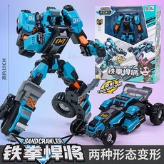 托寶戰士 正版授權 銀河偵探6 光速疾星 合體變形機器人 兒童益智玩具, 1個, 黃金版（鐵拳悍將）2種形態+鑰匙