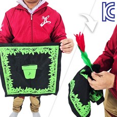 [KC인증] JL매직 손수건에서 꽃이 나오는 신기한 어린이 마술 도구 꽃과 스카프, 1세트