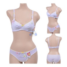 미즈누아 도트 주니어 3단계 A컵 브라팬티세트 10대여자속옷 청소년브라 여자중학생속옷 고등학생브래지어