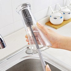 실리콘 컵청소솔2p(32cm) 실리콘브러쉬 텀블러 긴컵 긴병 브러쉬 고리형, 실리콘브러쉬2p